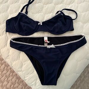 Solid and striped daphne bikini